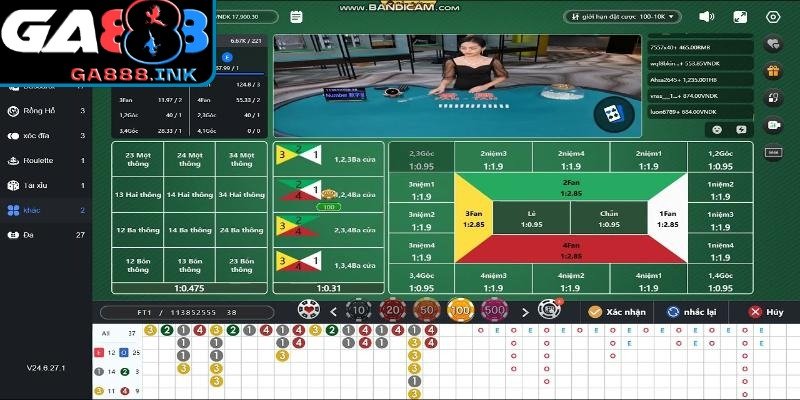 Các bước đặt cược Tứ Phân trên giao diện trực tuyến