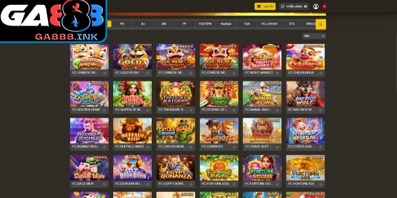 GA888 hợp tác với nhiều nhà phát hành game nổ hũ uy tín