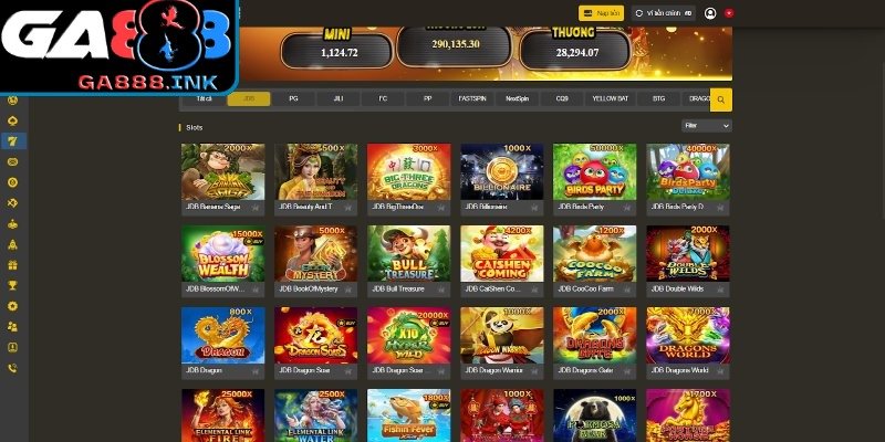 Bảng tổng hợp game jackpot thu hút lượt quay cao