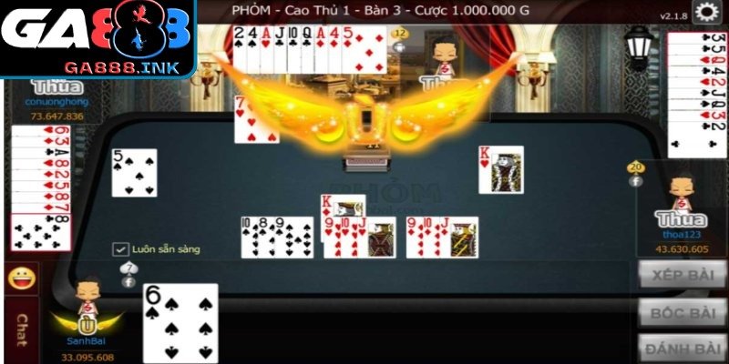 Minh họa cách chia bài trong ván Tá lả